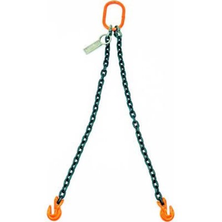 MAZZELLA Mazzella Lifting B151092 6' Double Leg Chain Sling W/ Grab Hook S5103806D02